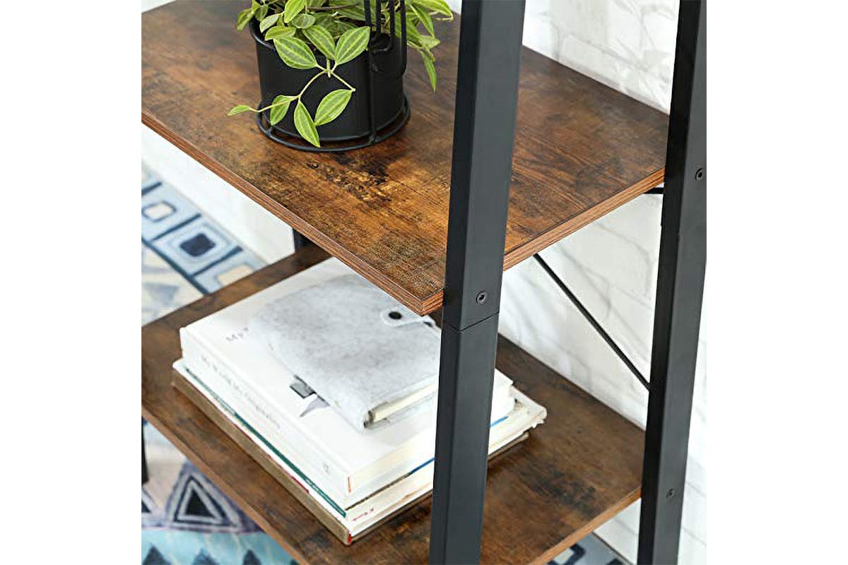 Vasagle Ladder Shelf | 4 Shelves | Rustic Brown-6