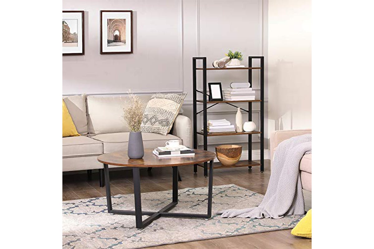 Vasagle Tall Ladder Shelf | 4 Shelves | Rustic Brown-3