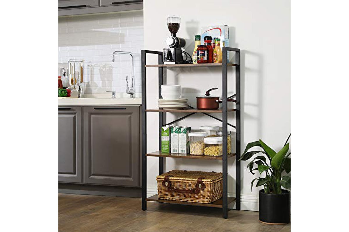 Vasagle Tall Ladder Shelf | 4 Shelves | Rustic Brown-4