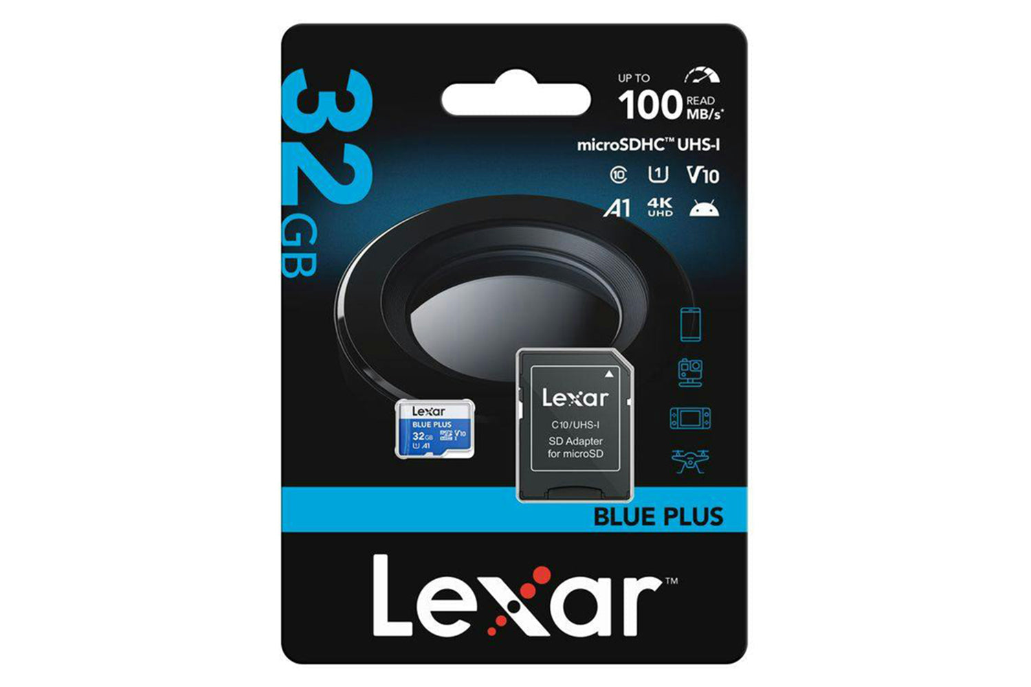 Lexar Blue Plus Microsdhc UHS-I with SD Adapter | 32GB
