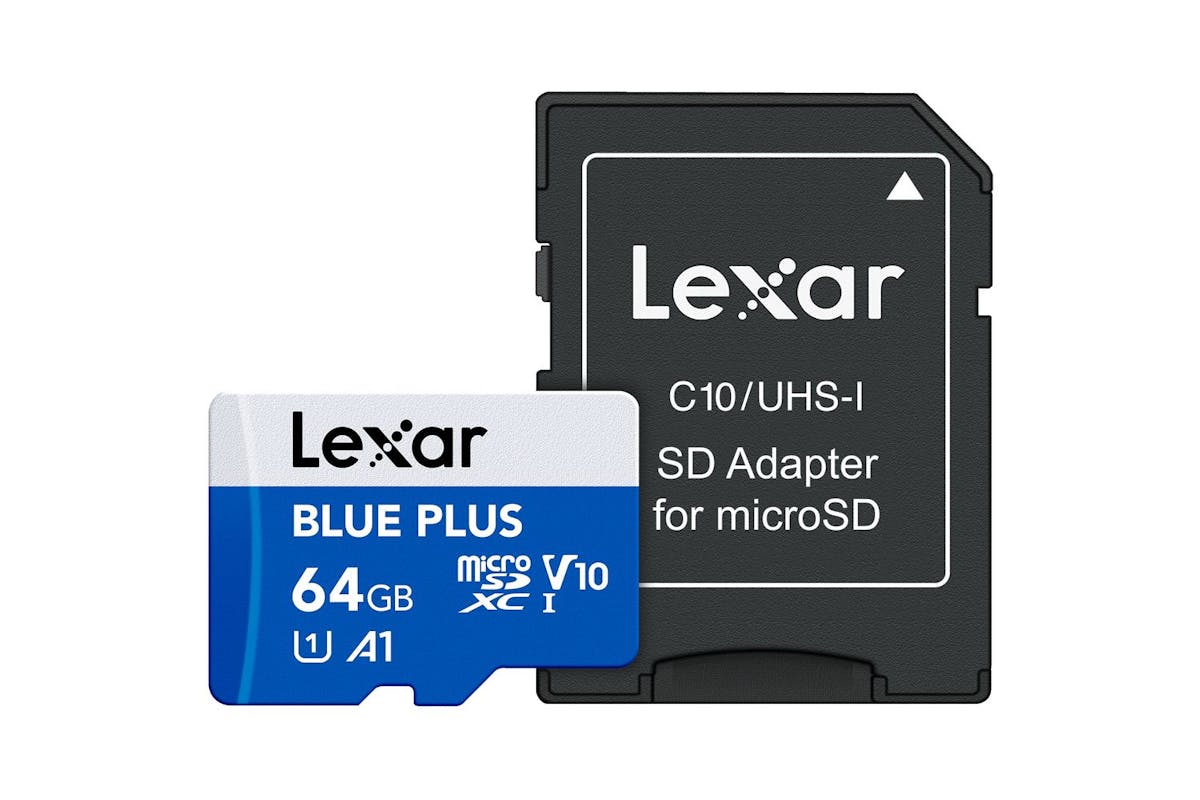 Lexar Blue Plus 633x Microsdxc UHS-I with SD Adapter | 64GB-8