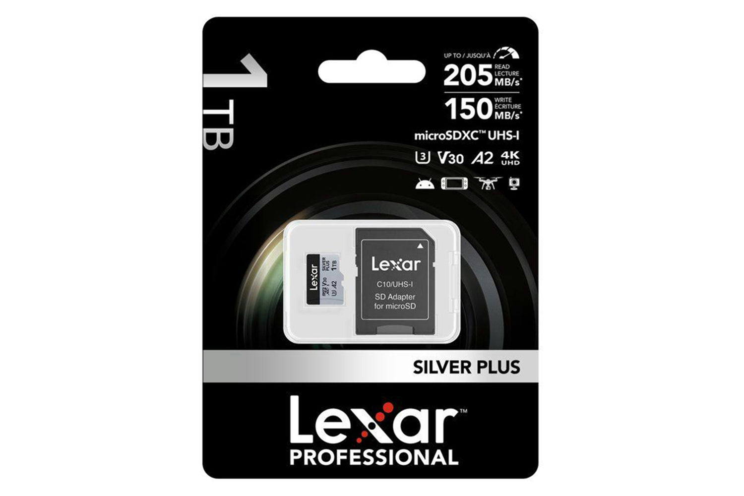 Lexar High-performance Silver Plus Microsdxc Uhs-I Memory Card with Adapter | 1TB