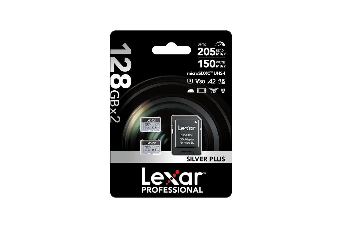 Lexar High-performance Silver Plus Microsdxc UHS-I Memory Card with Adapter | 128GB-3