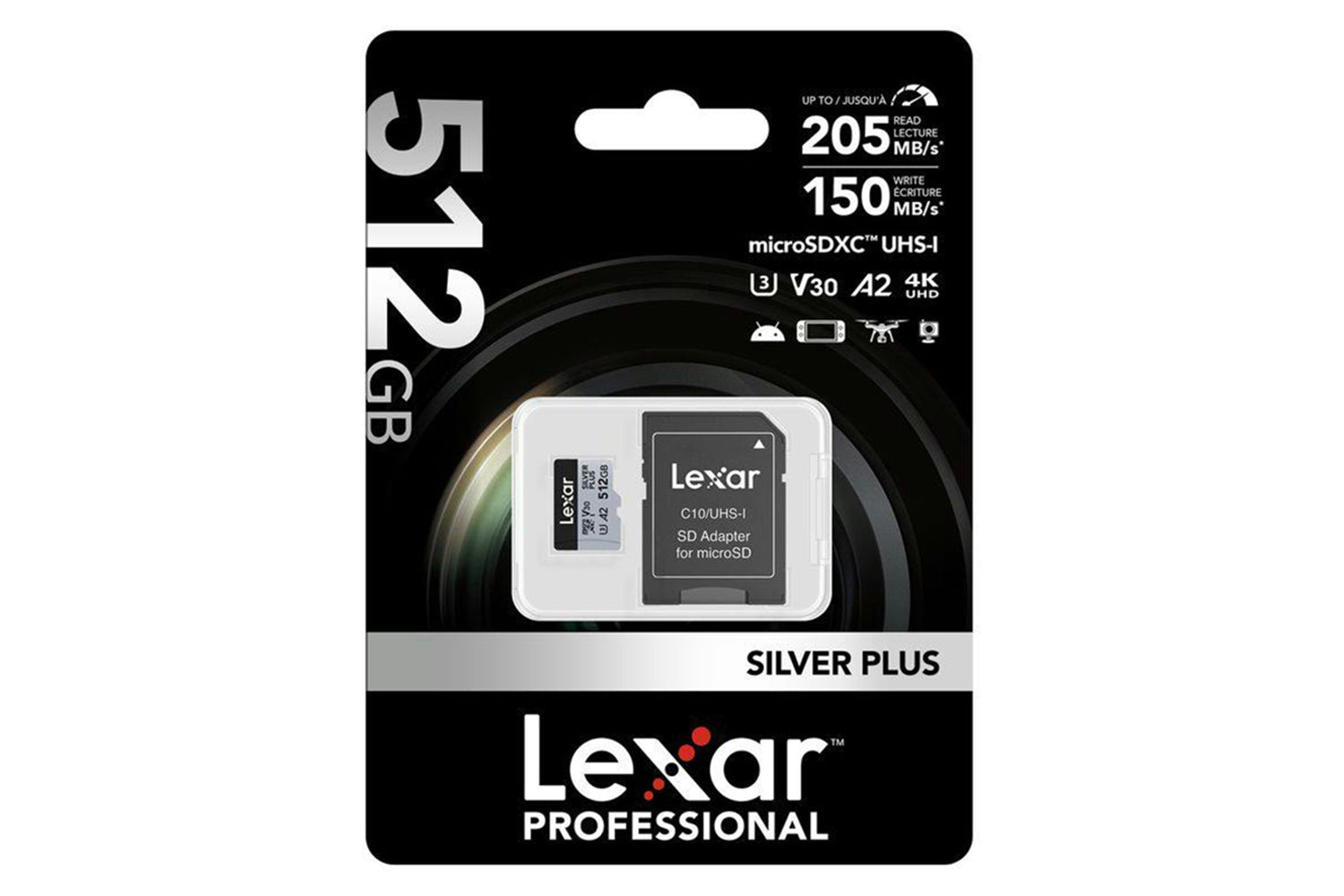 Lexar High-performance Silver Plus Microsdxc UHS-I Memory Card with Adapter | 512GB