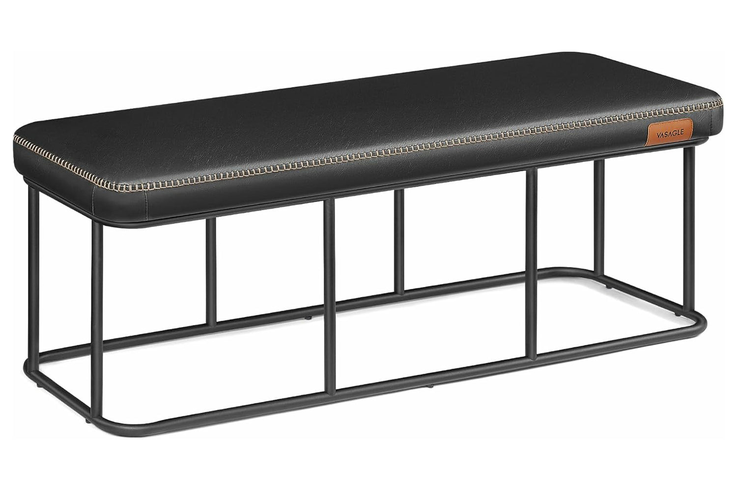 Vasagle EKHO Collection Ottoman Bench | Ink Black