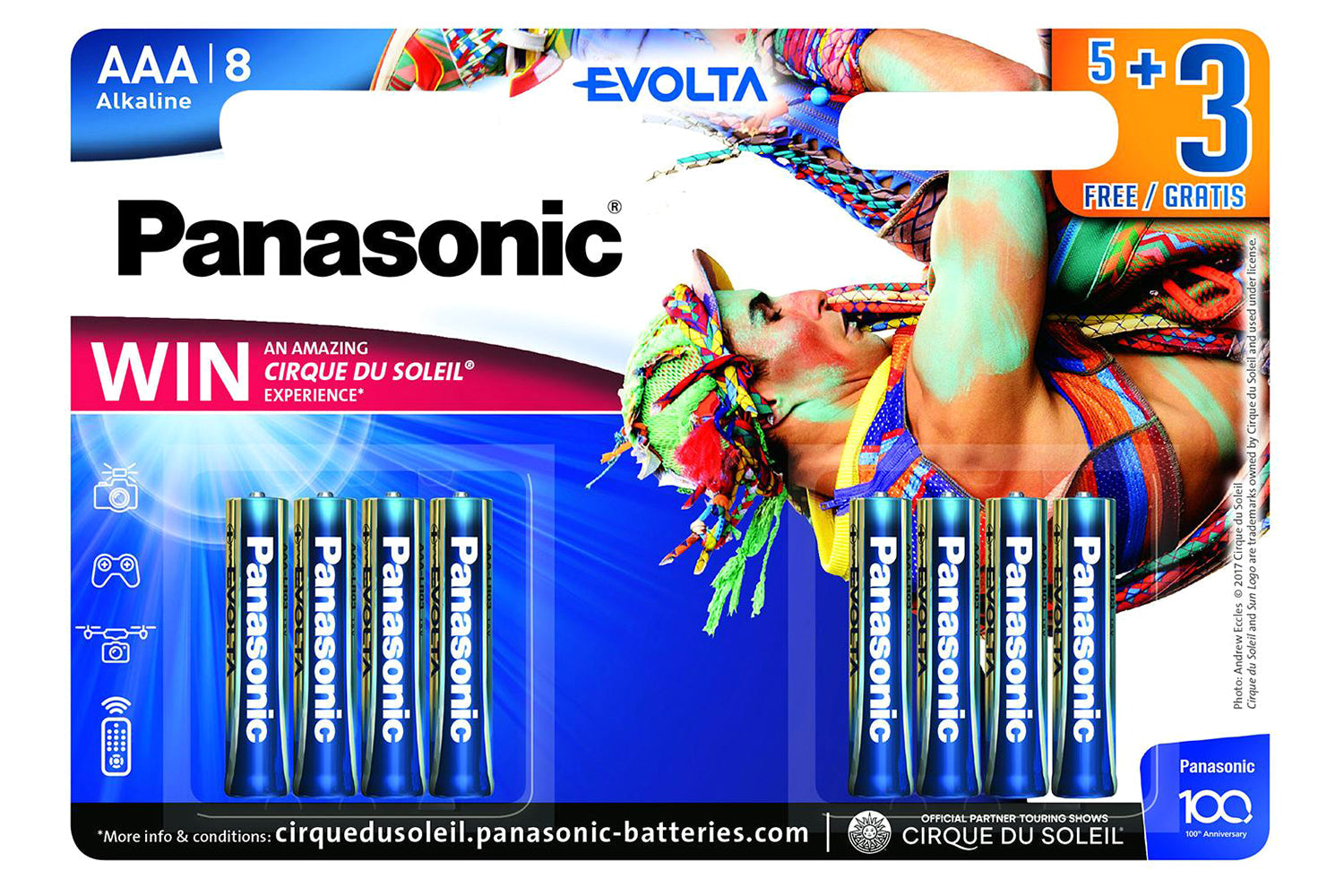 Panasonic Alkaline Evolta AAA Battery | 5+3 Pack