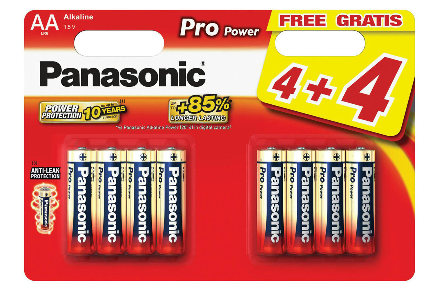 Panasonic PP Gold AA Power Batteries | LR6X/8WB