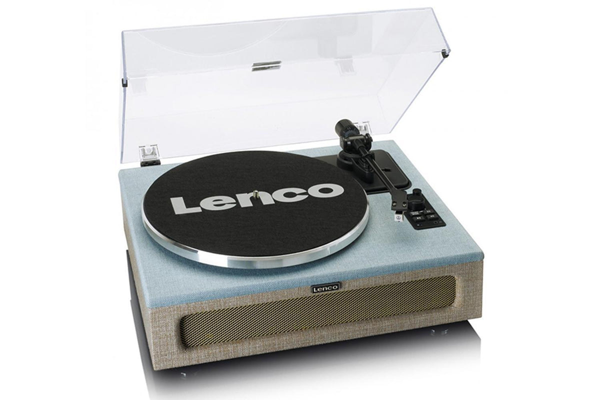 Lenco LS-440 Turntable | Built-In Speakers | Fabric | Blue-Taupe-3