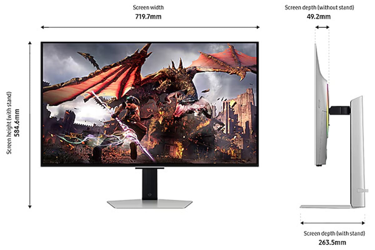 Samsung Odyssey G80SD 32" UHD Gaming Monitor | LS32DG802SUXXU-5
