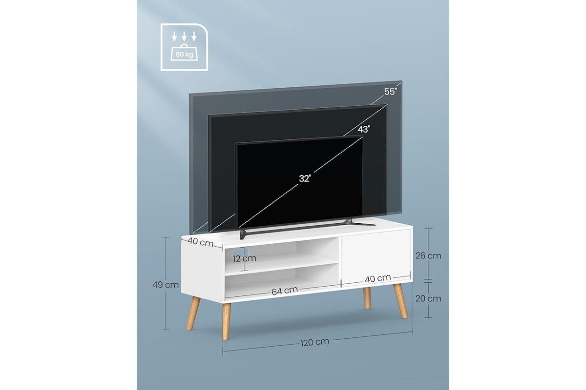 Vasagle Lowboard TV Unit | White-4