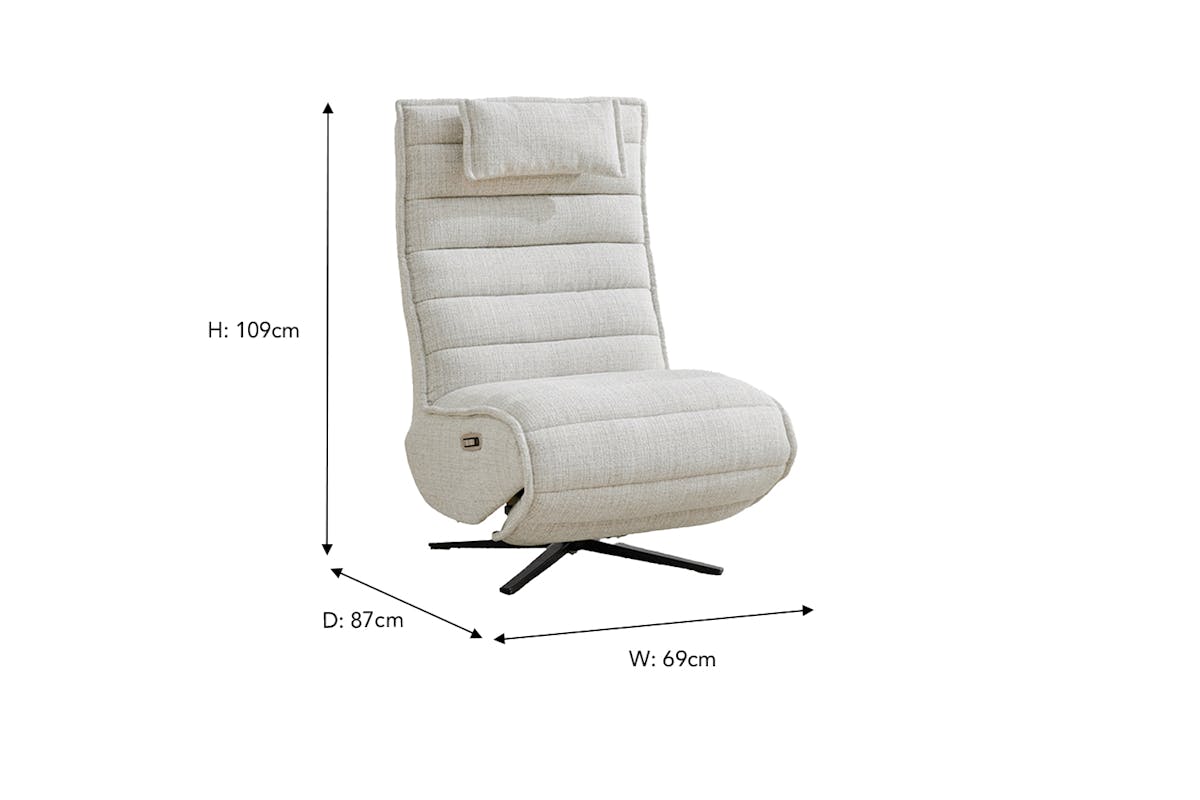 Heathen Armchair | Power Massage Recliner | Fabric | Beige-2
