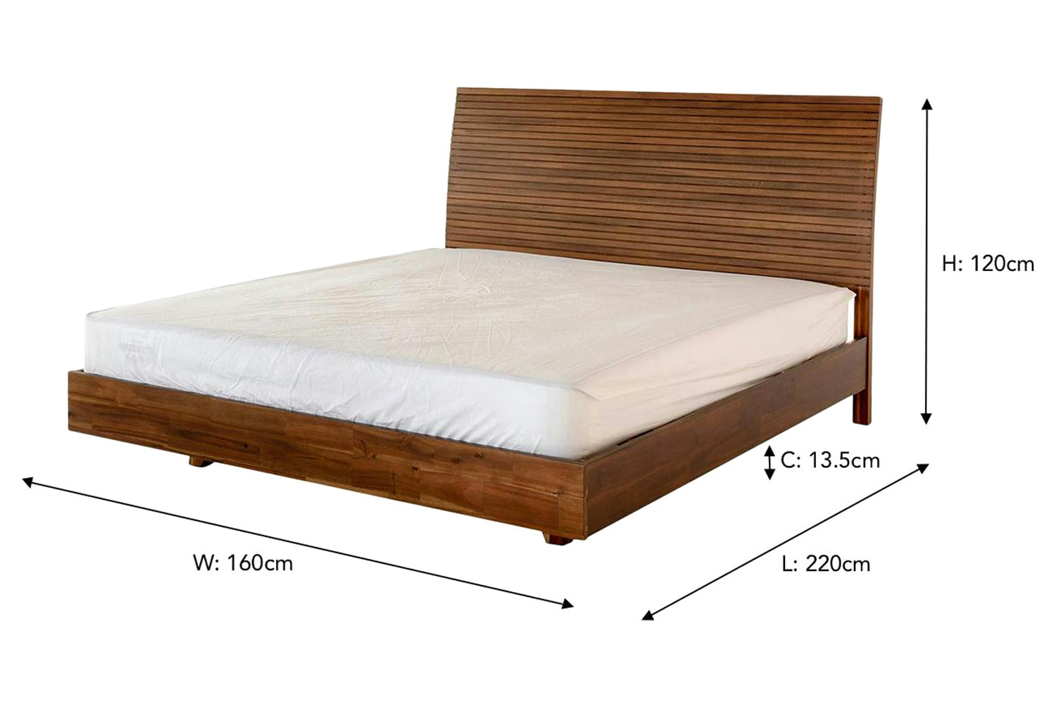 Mooring Bed Frame | King | 5ft | Natural-3