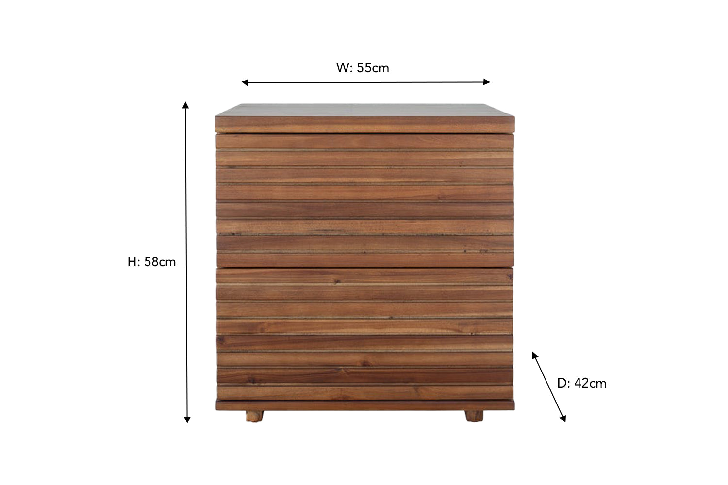 Mooring Bedside Table | 2 Drawer | Natural-3