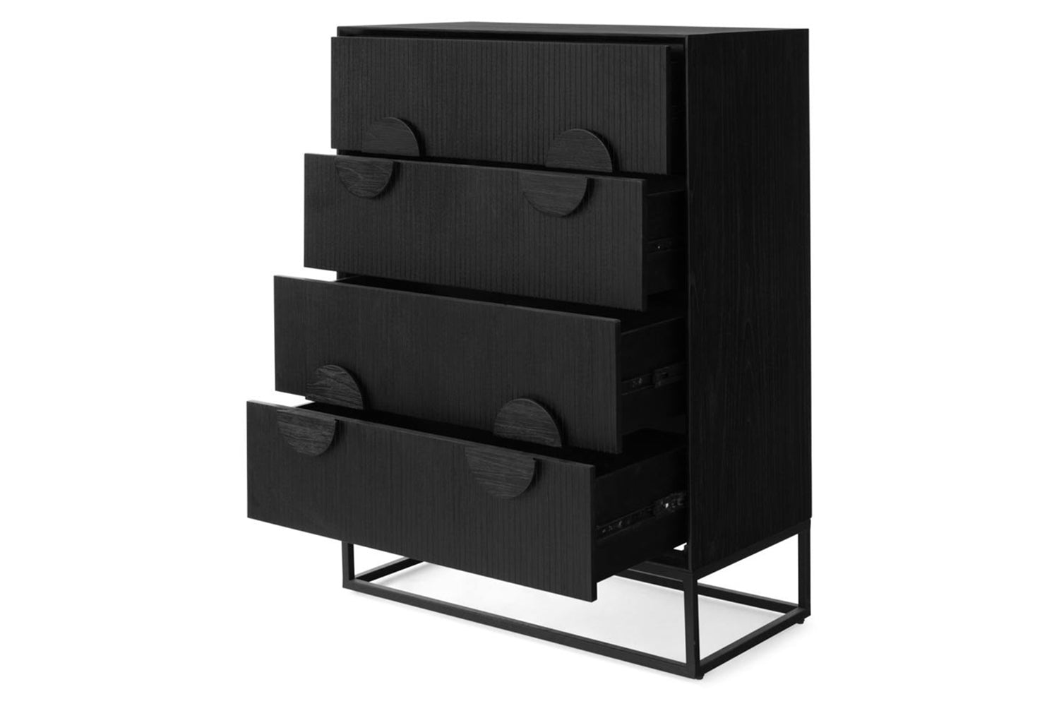 Teca Chest Of Drawer | 4 Drawer | Matt Black-4