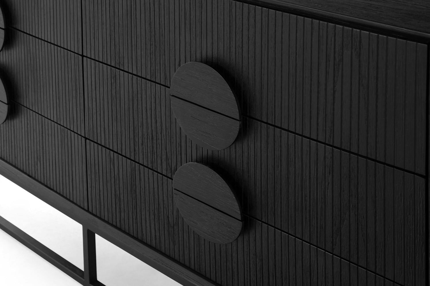Teca Dresser | 6 Drawer | Matt Black-5