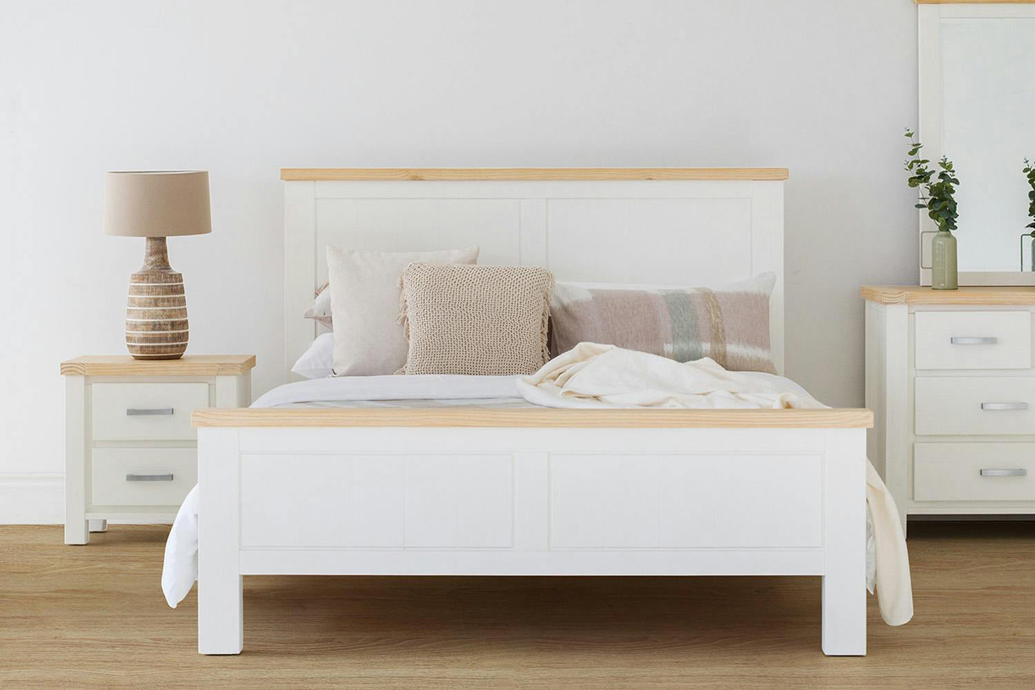 Cotswold Bed Frame | King | 5ft | White/Natural