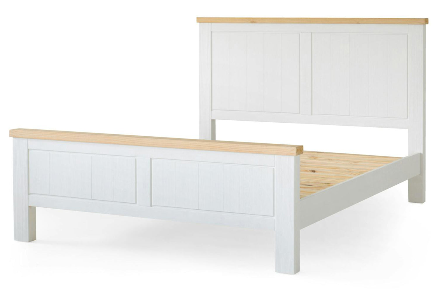 Cotswold Bed Frame | King | 5ft | White/Natural-6