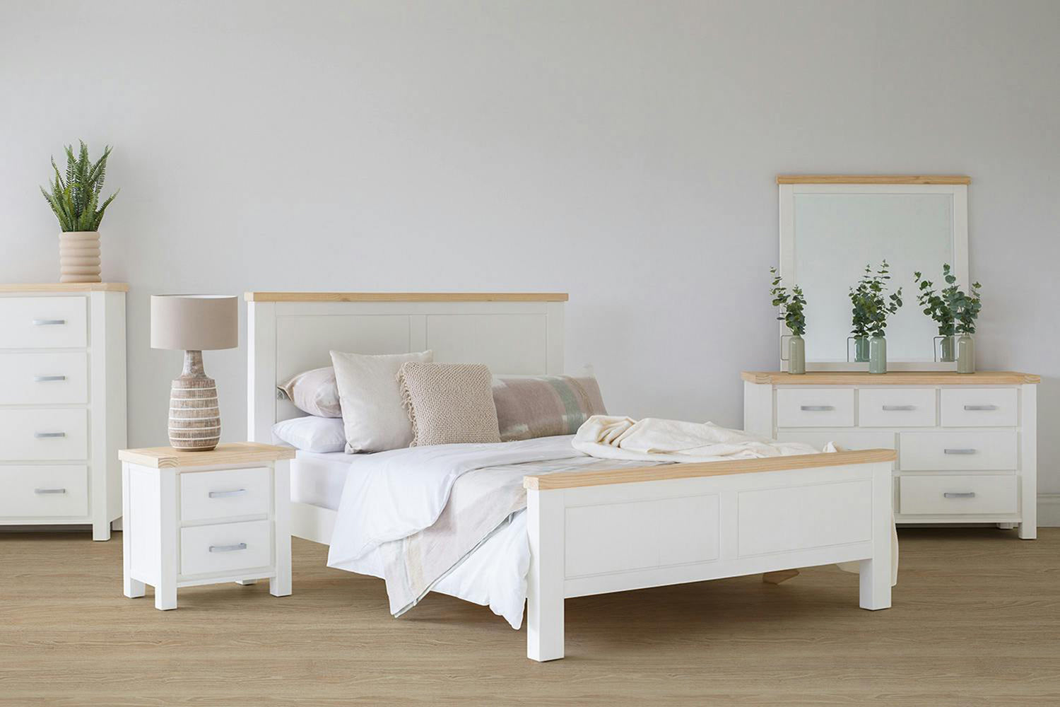 Cotswold Bed Frame | King | 5ft | White/Natural-8