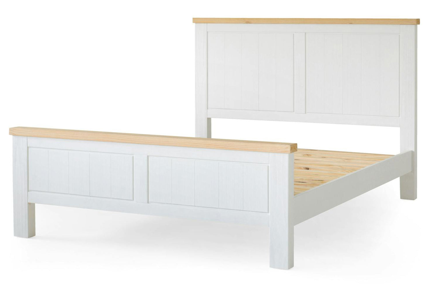 Cotswold Bed Frame | Super King | 6ft | White/Natural-5