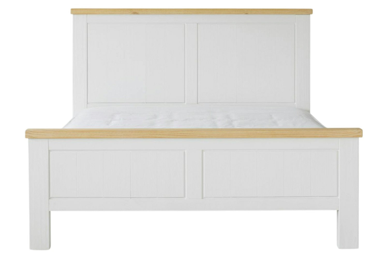 Cotswold Bed Frame | Double | 4ft6 | White/Natural-2