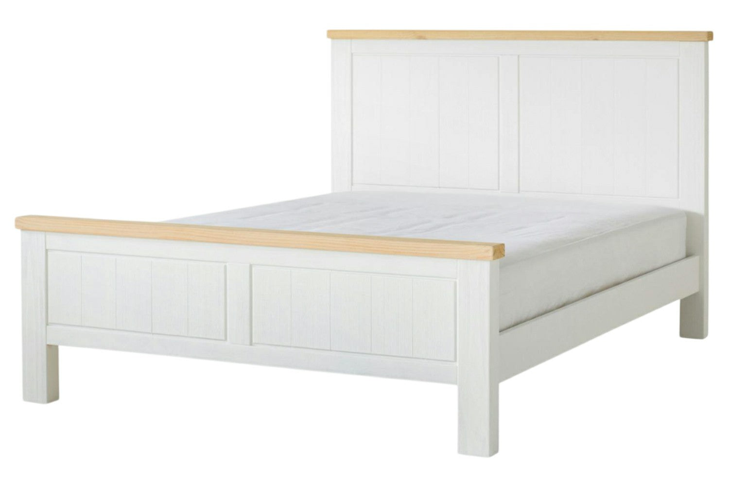 Cotswold Bed Frame | Double | 4ft6 | White/Natural-4