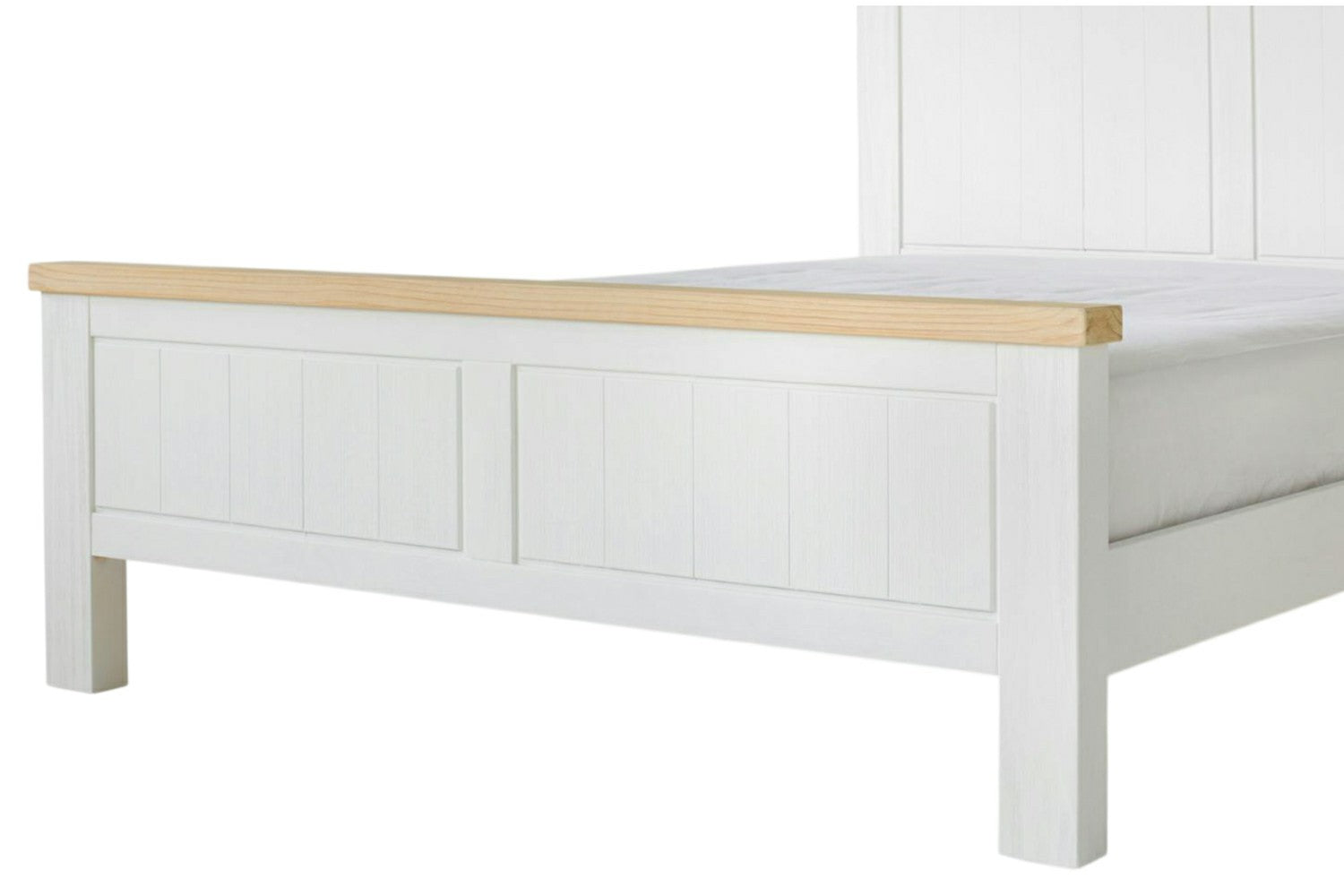 Cotswold Bed Frame | Double | 4ft6 | White/Natural-7