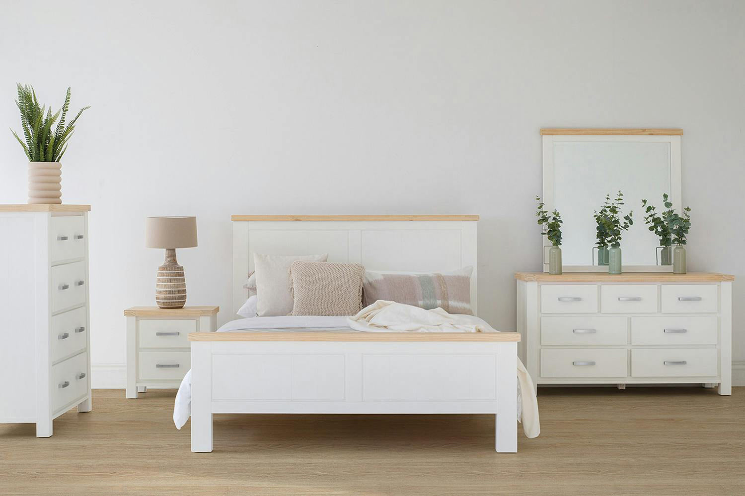 Cotswold Chest Of Drawer | 4 Drawer | White/Natural-2