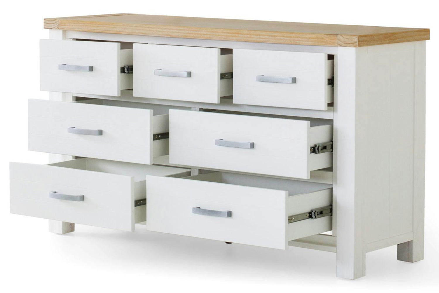 Cotswold Dresser | 7 Drawer | White/Natural-5