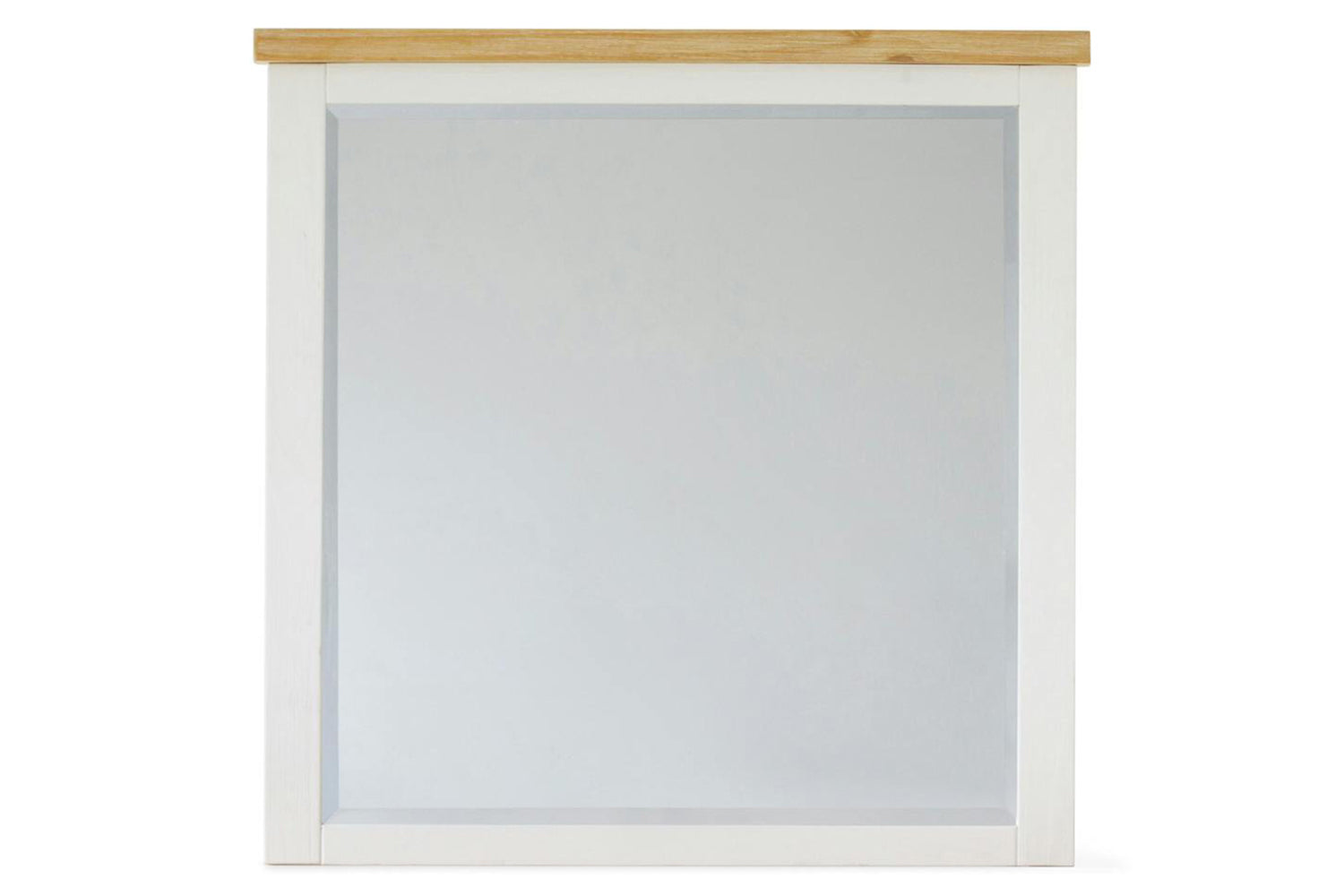 Cotswold Dresser Mirror | White/Natural | 100 x 100 cm