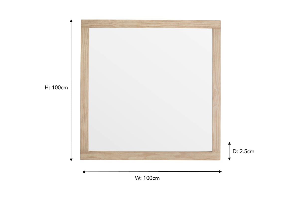 Albury Dresser Mirror | Oak Effect | 100 x 100 cm-3