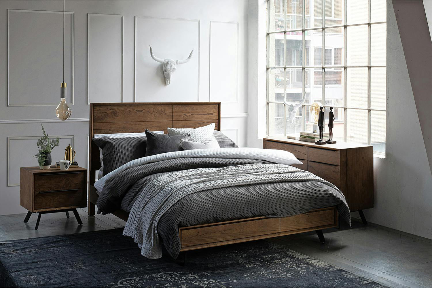 Hamilton Dresser | 6 Drawer | Aged Oak Veneer-2