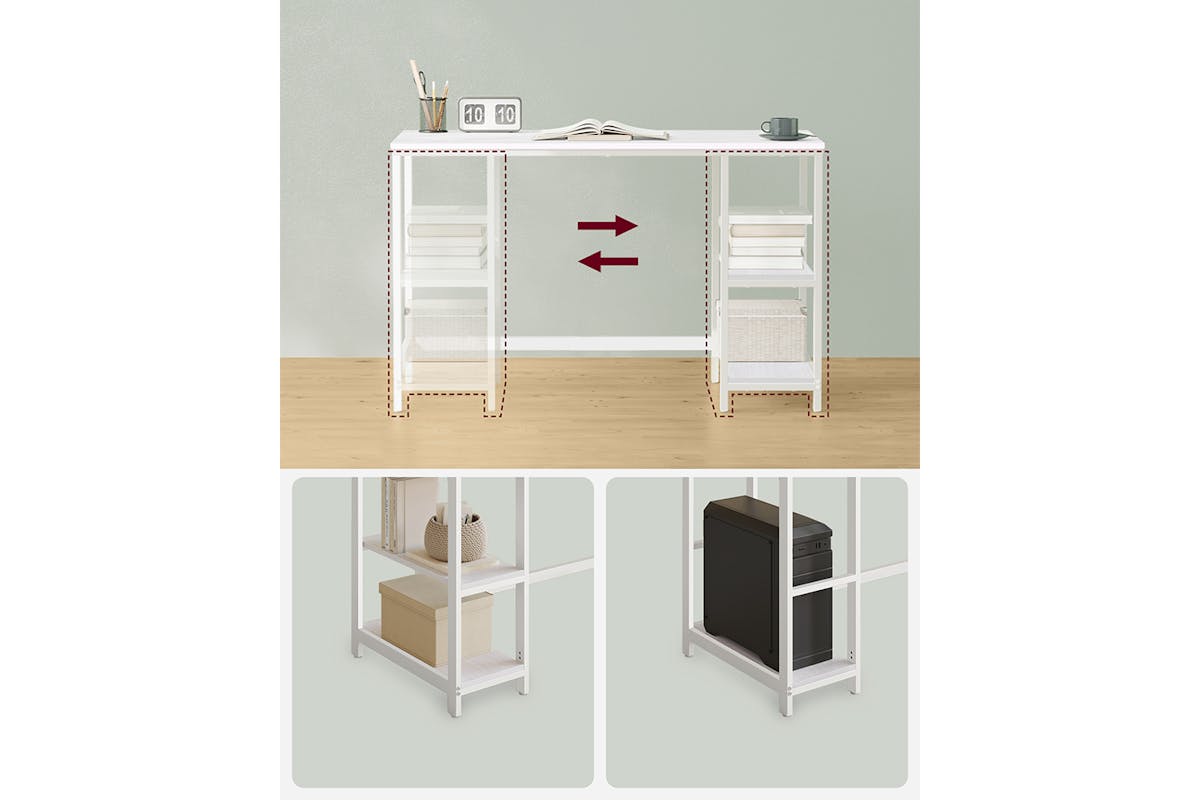 Vasagle Computer Desk | Maple White-3