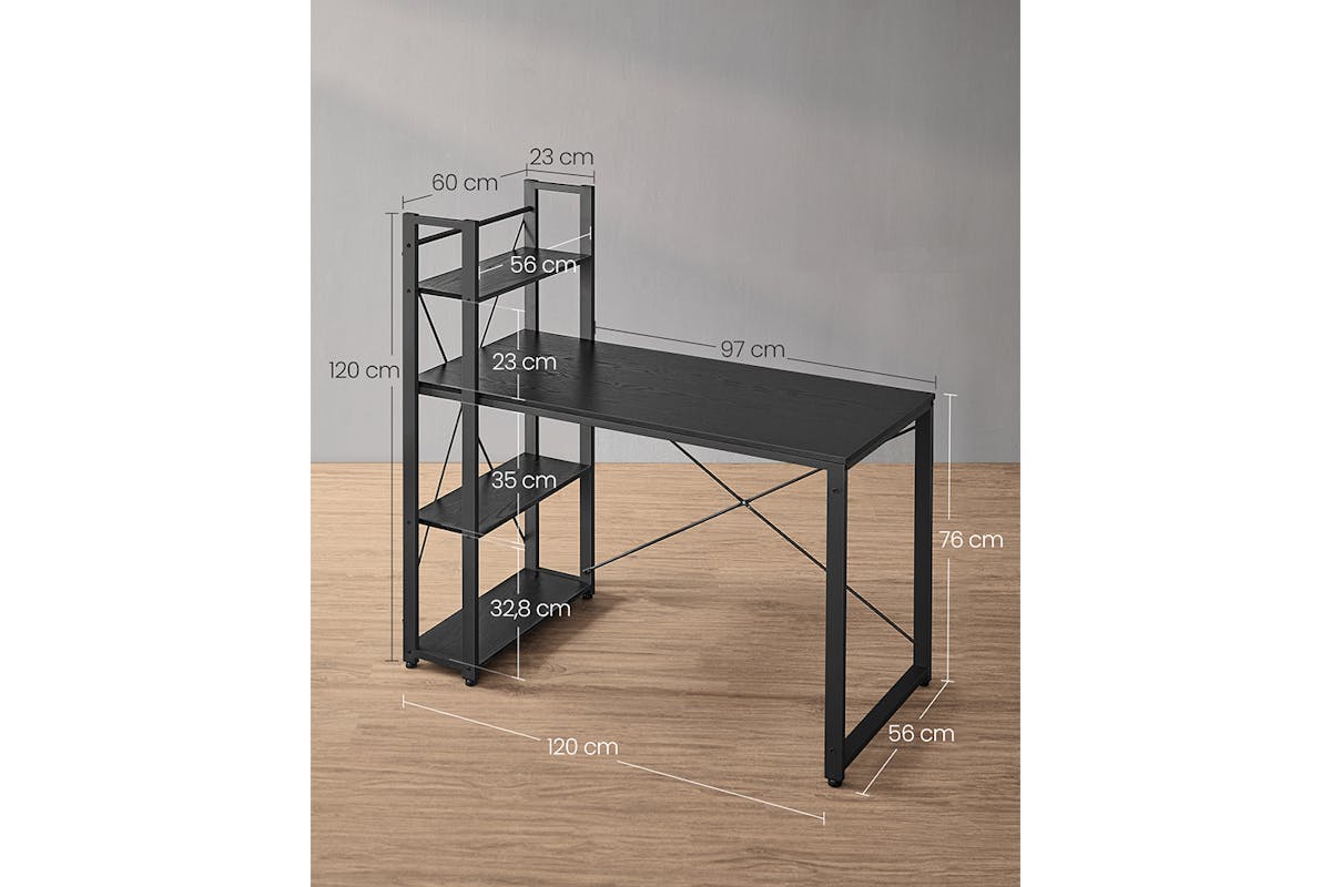 Vasagle Computer Desk | Ebony Black-7