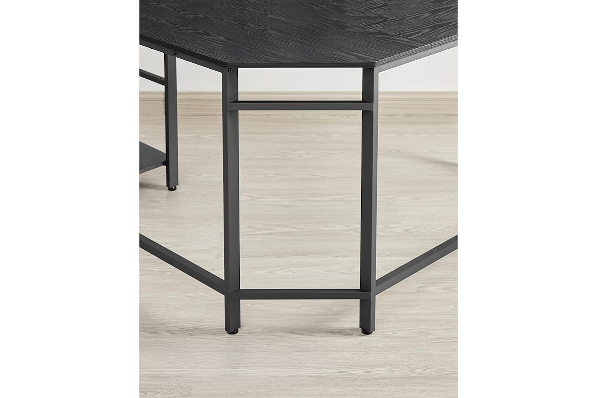 Vasagle L-Shaped Computer Desk | Black-7