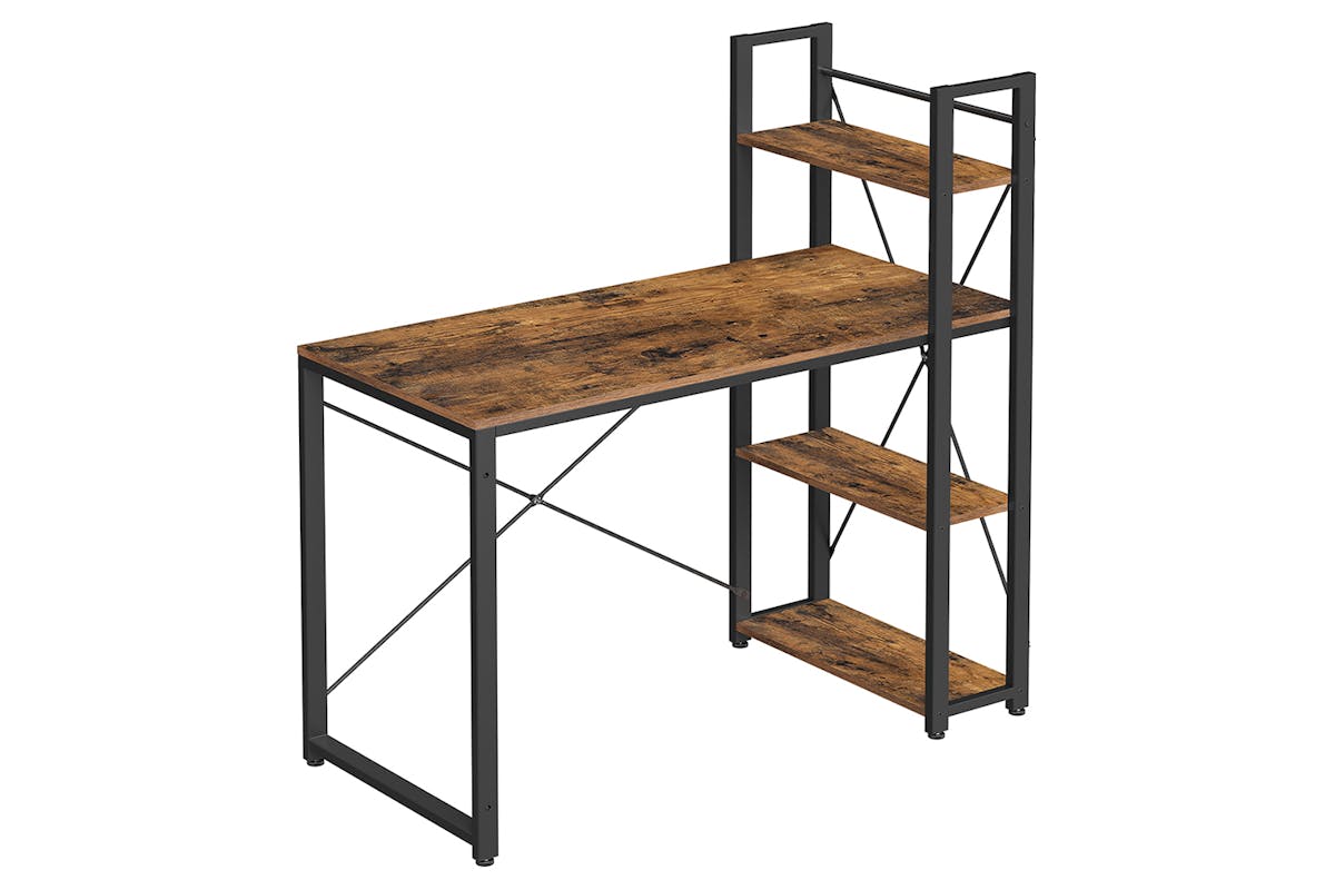 Vasagle Computer Desk | 120cm | Vintage Brown/Black