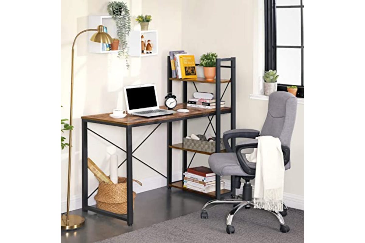 Vasagle Computer Desk | 120cm | Vintage Brown/Black-2