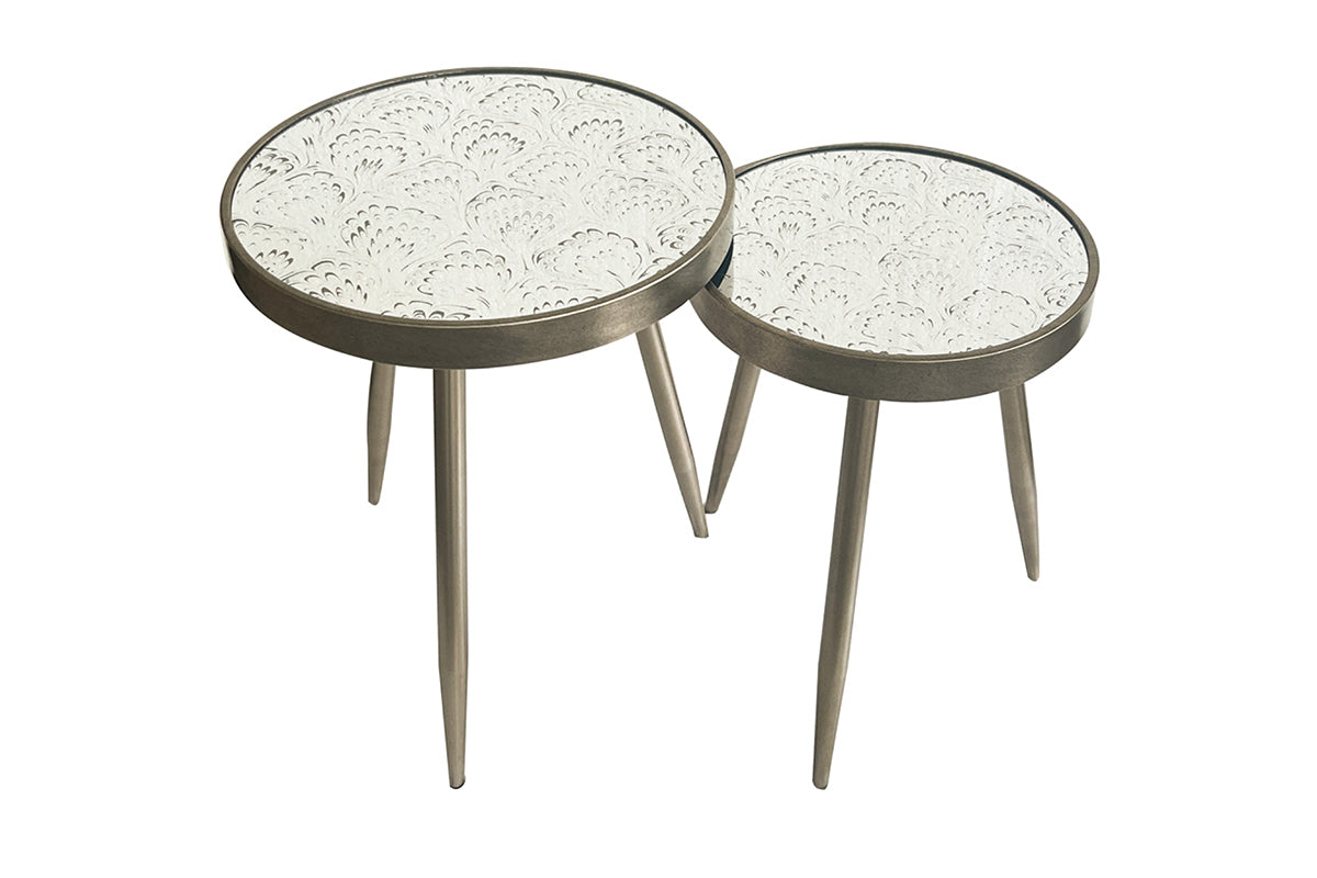 Lyra Tray Table | Champagne | Set of 2
