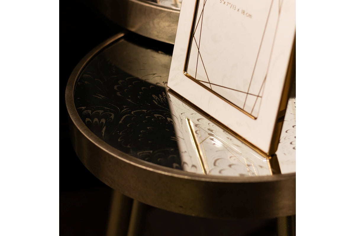 Lyra Tray Table | Champagne | Set of 2-5
