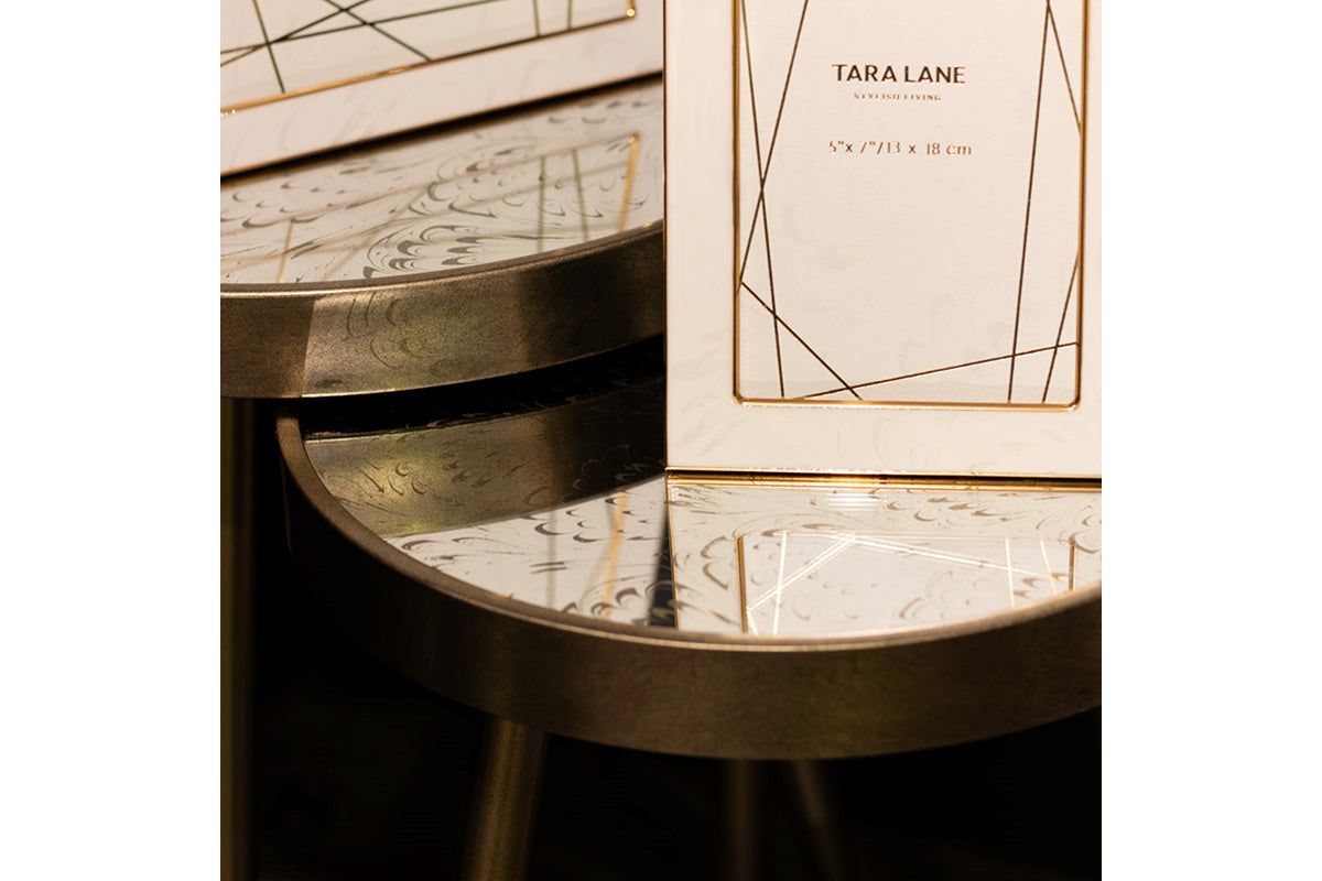 Lyra Tray Table | Champagne | Set of 2-6