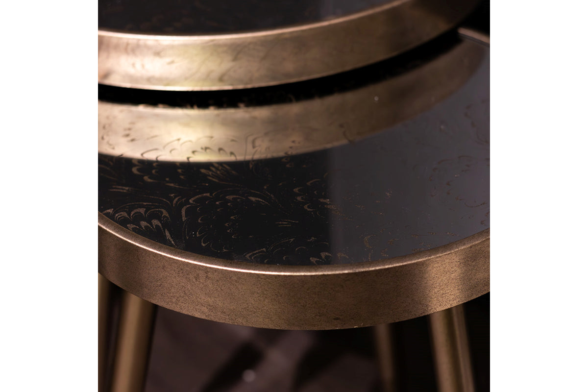 Lyra Tray Table | Champagne | Set of 2-7