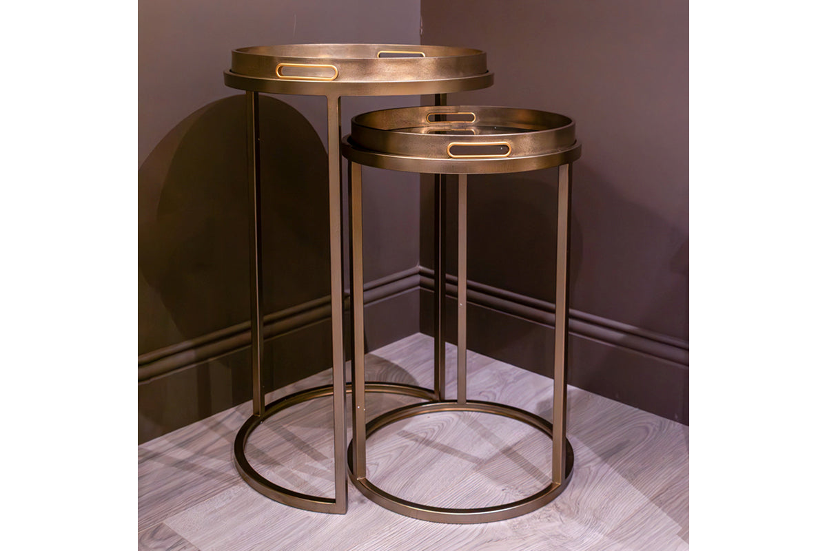 Lyra Tray Table | Champagne | Set of 2-5