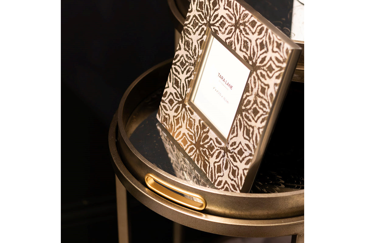 Lyra Tray Table | Champagne | Set of 2-8