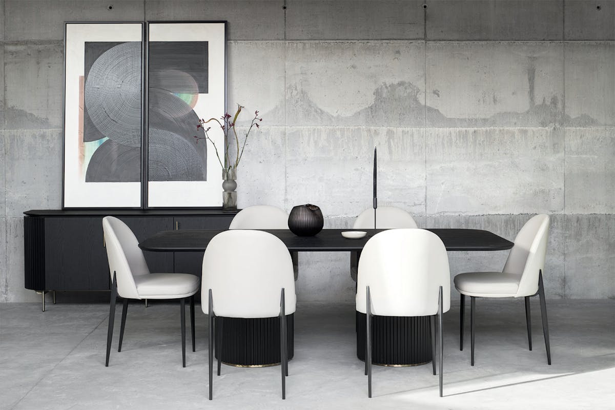 Lantine Rectangular Dining Table | Black-7