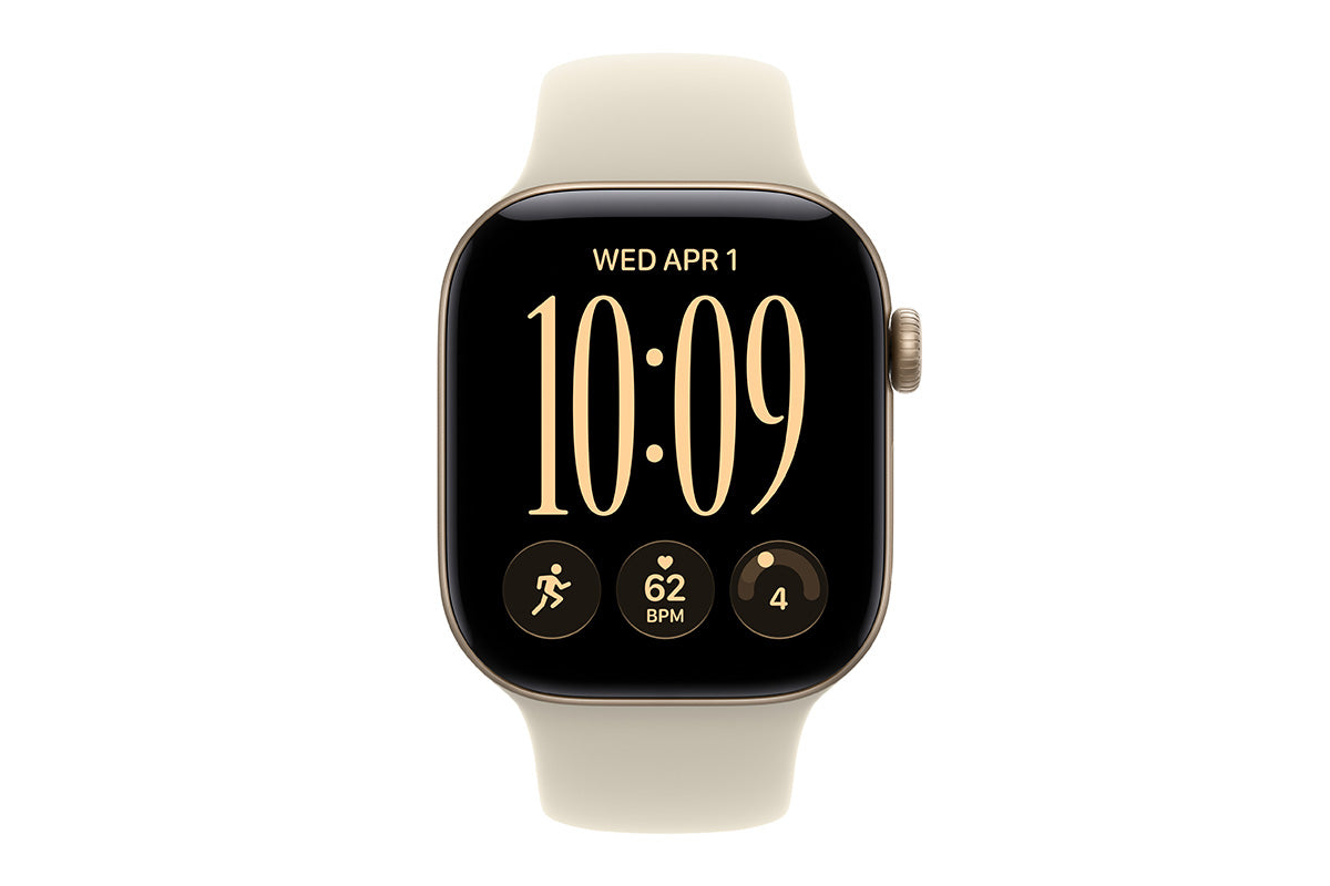 Apple Watch Series 12 | GPS + Cellular | 42mm | Light Gold Aluminium | Sand Sport Band | S/M-2