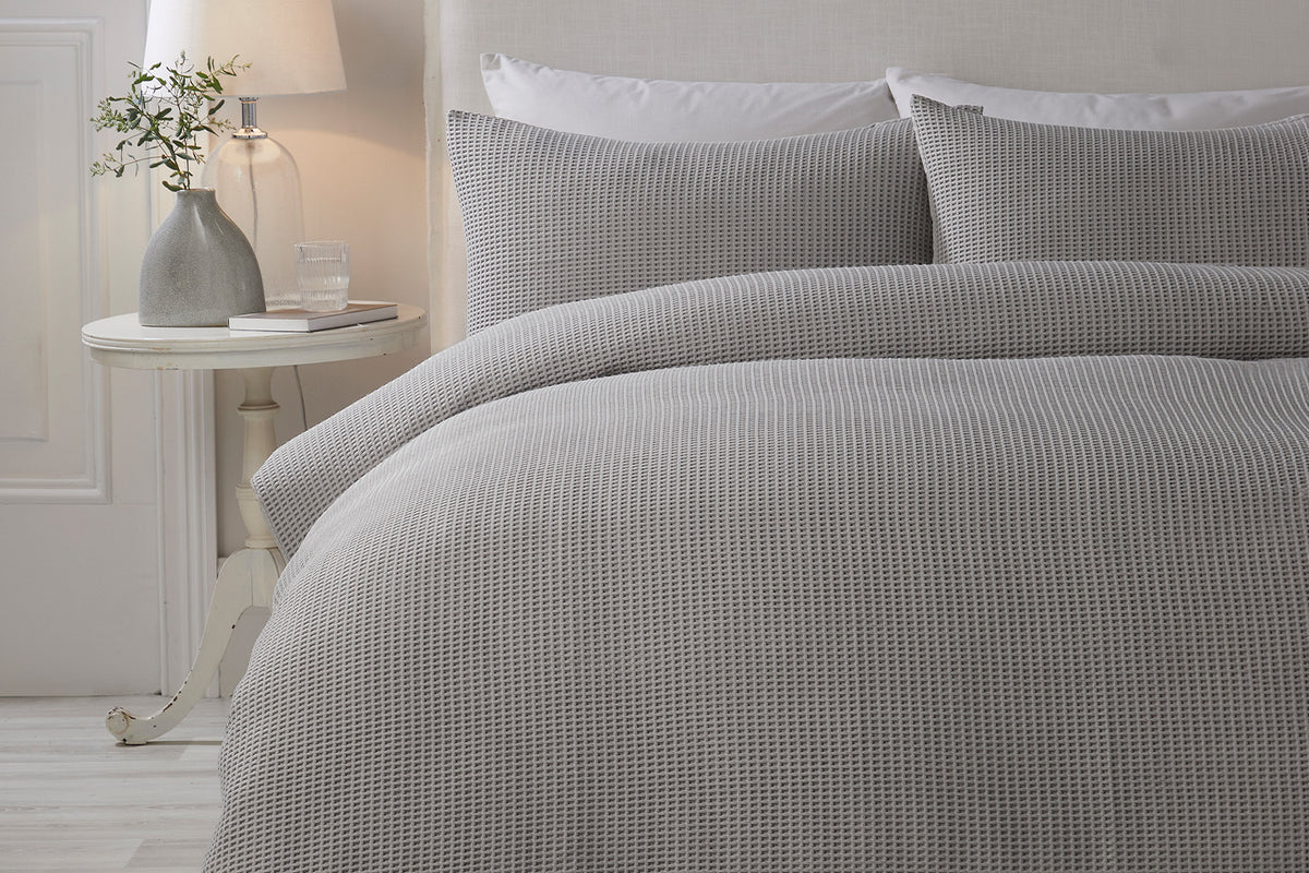 Serene | Lindly Duvet Cover Set | Grey | Single