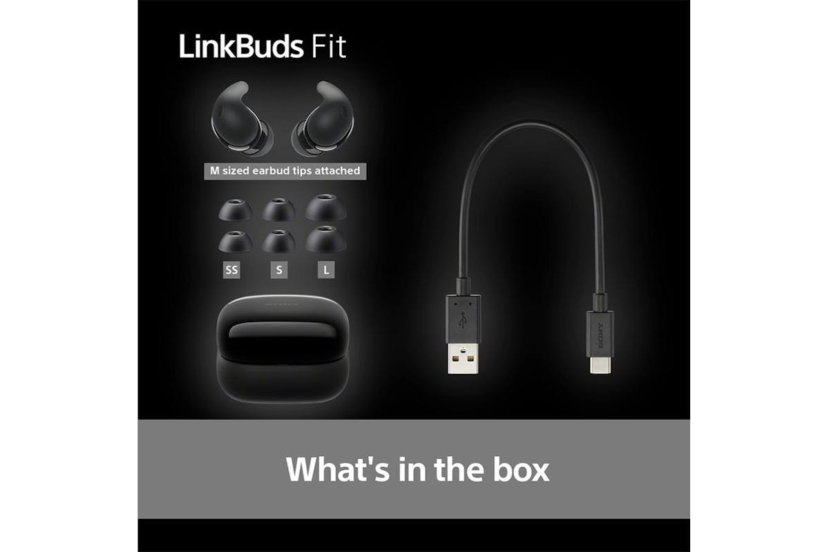 Sony LinkBuds Fit Series In-Ear Wireless Noise Cancelling Headphones | Black-10