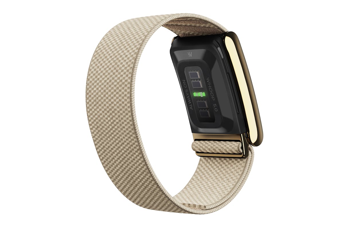 Whoop 5.0 SuperKnit Luxe Band | Compatible with One, Peak | Dune/Gold-5