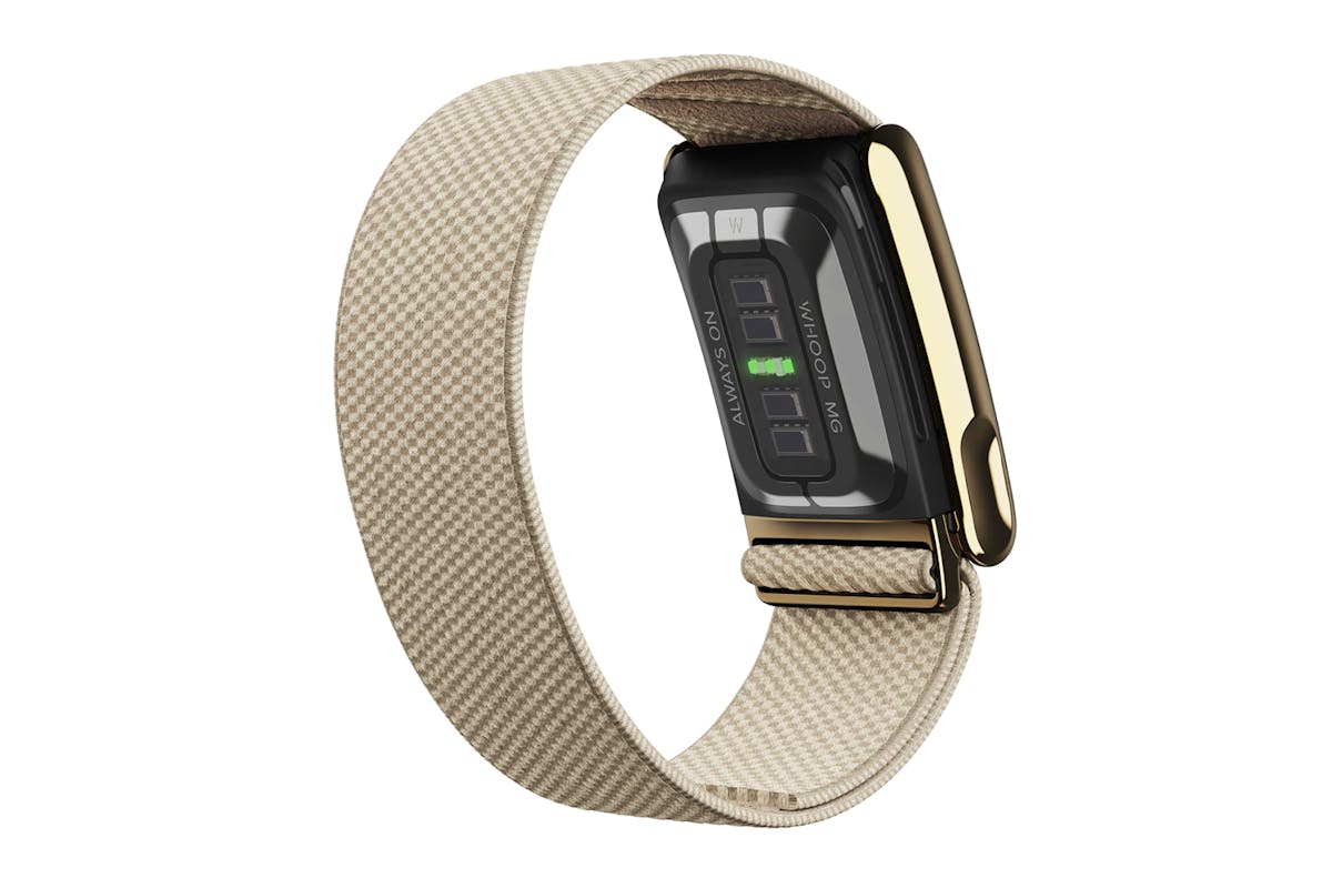 Whoop MG SuperKnit Luxe Band | Compatible with One, Peak, Life | Dune/Gold-5