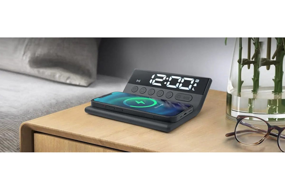 Muse Alarm Clock With Wireless Charging | M-168WI-2