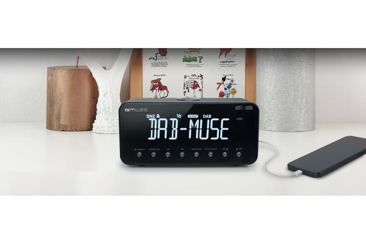 Muse DAB+/FM Clock Radio PLL with Bluetooth | M-196DBT-2
